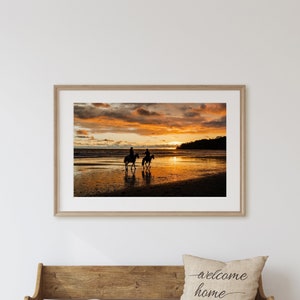 Horseback Riding at Sunset | Playa Manuel Antonio Costa Rica 8x10 16x20  Print | Frame