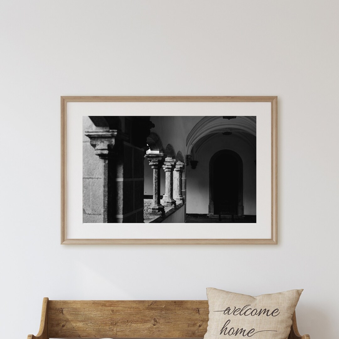 The Enduring Beauty of Black& White Columns Pena Palace Courtyard 8x10 16x20 Print Frame - Etsy