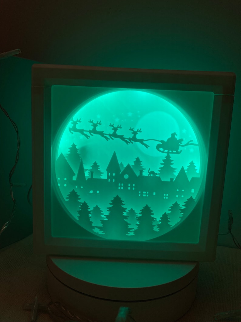 Christmas LED Night Light Box Shadow Box Gifts for Christmas Etsy