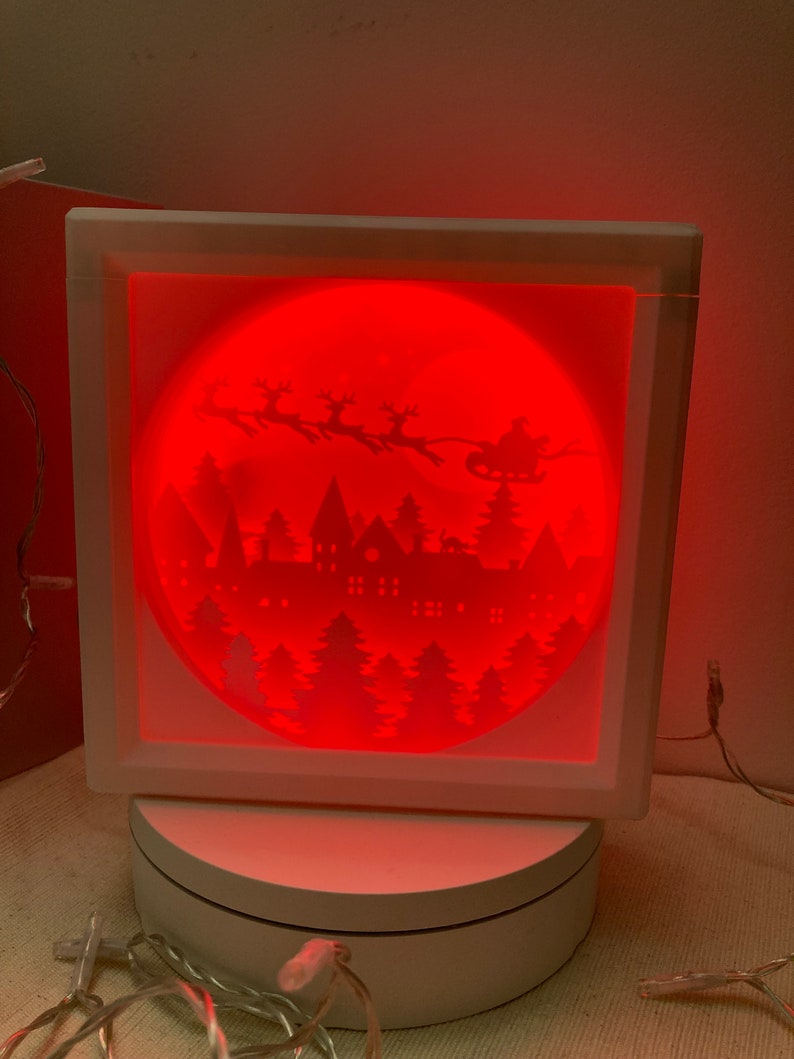 Christmas LED Night Light Box Shadow Box Gifts for Christmas Etsy