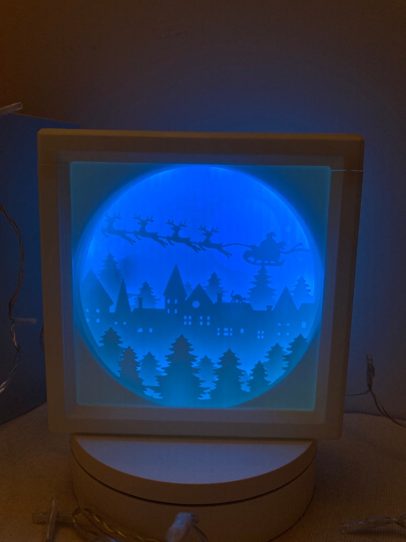 Christmas LED Night Light Box Shadow Box Gifts for Christmas Etsy