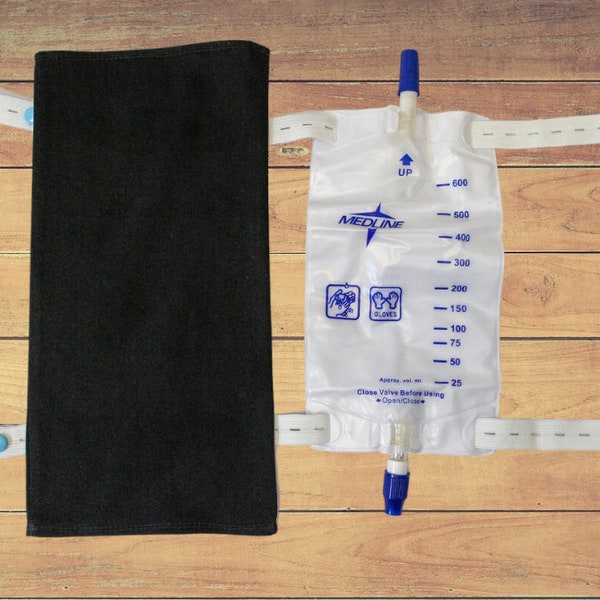 Catheter Leg Bag Cover up to 32 oz or 1000 ML - SIZE (14" by 4.5") - Plain Colors ( colours )