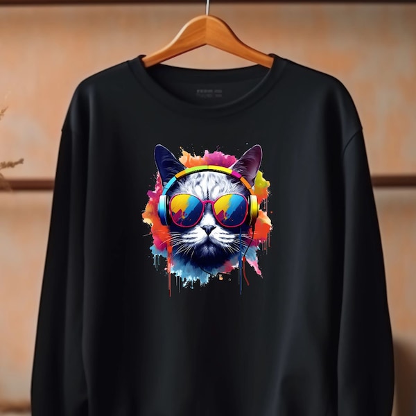 Katze Katzen Sweatshirt, Kätzchen, T-Shirt, Shirt Funshirt Pullover Tasse Miau Mieze Weihnachtsgeschenk Geschenkidee Katzenmutter