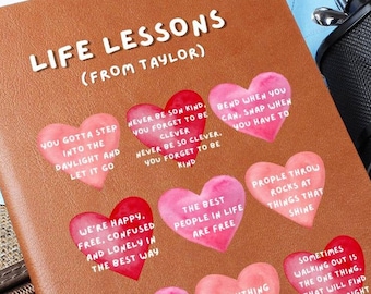 TS Lyrics Life lessons journal TS Lyrics Life Advice Taylor Swiftie Gift Song Lyrics TS Merch Taylor Affirmations taylor lover notebook