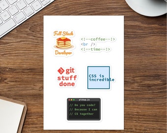 Programmierer Sticker Set pfiffige lustige Sticker