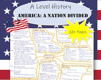 A Level History America A Nation Divided Study Note A Level History Revision Guide ALevel History America Revision Note Download Printable