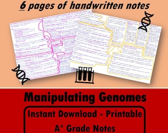 A Level Biology Revision Guide for Manipulating Genome Study Note for ALevel Biology AQA OCR Pearson WJEC Eduqas Edexcel