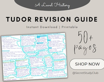 A Level History Revision Guide for ALevel History Tudor Study Note for AS and A Level History Tudor Mindmap History Complete Revision Guide
