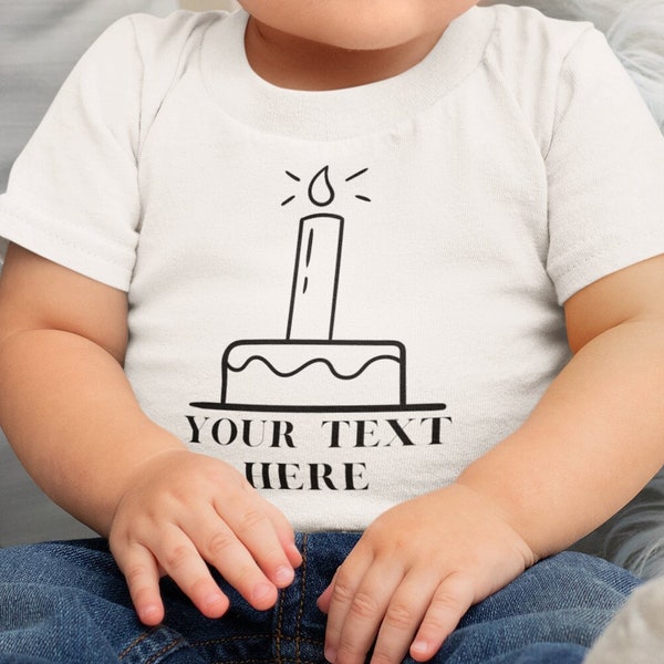 Geburtstagsshirt Personalisiert, Geburtstagskind, First Birthday TShirt, One Birthday Shirt, Candle and Cake, Kindershirt