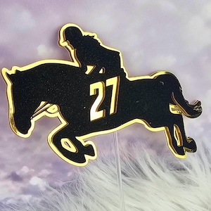 Custom Horse Rider Cake Topper, Birthday Decoration for Horse Lovers