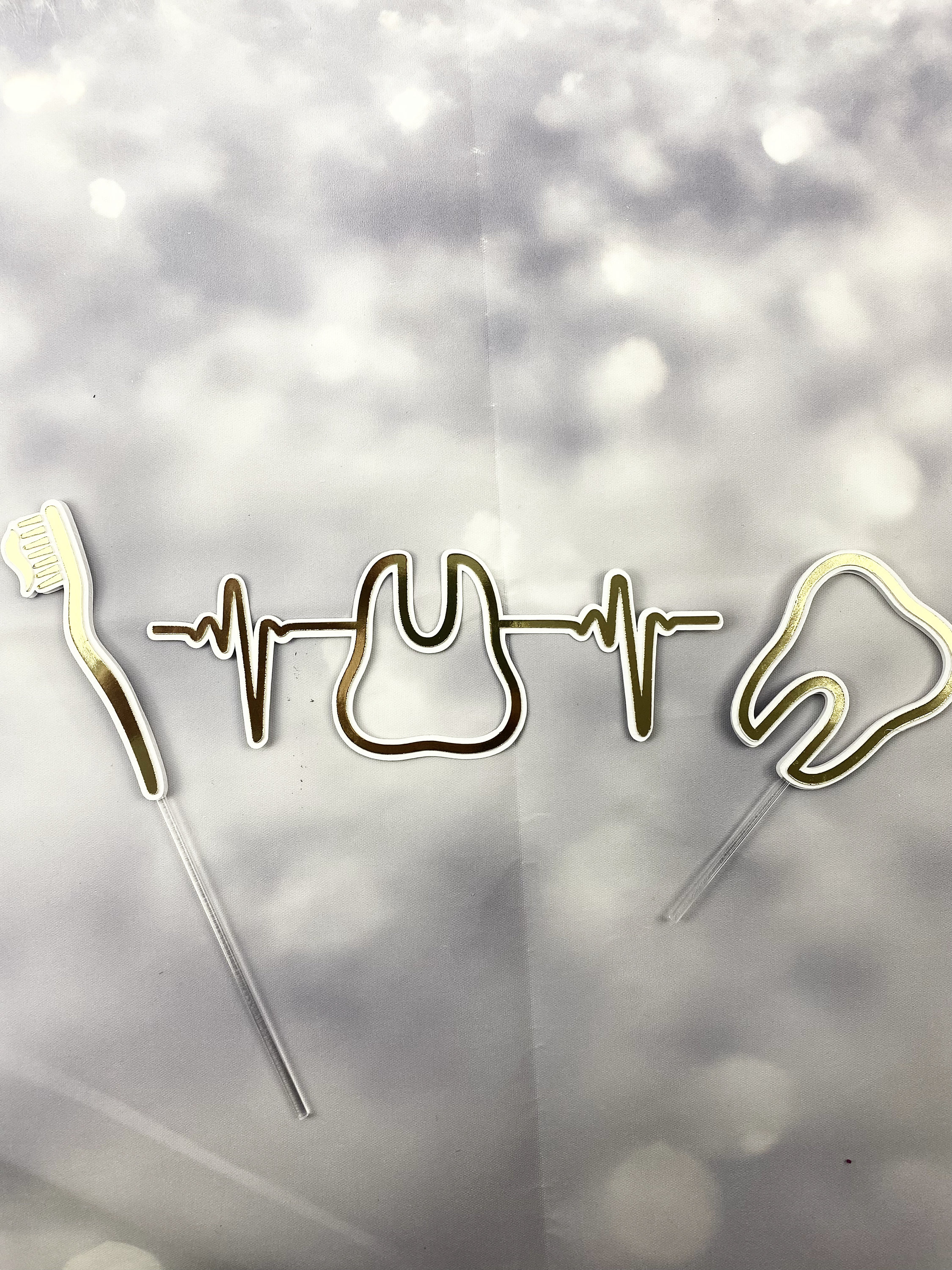 21. Geburtstag Cake Topper Set - Goldene Acryl Aufsätze Happy Birthday