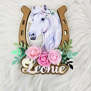 Horse Cake Topper, Pony Decoration for Cake, Equestrian Cake Decor, Horse Themed Dessert