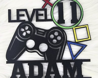 Gamer Cake Topper, Gamer Birthday Party, Gaming Cake Topper Birthday, Gamer Controller, Gamer Birthday Decorations, Video Game Cake Topper