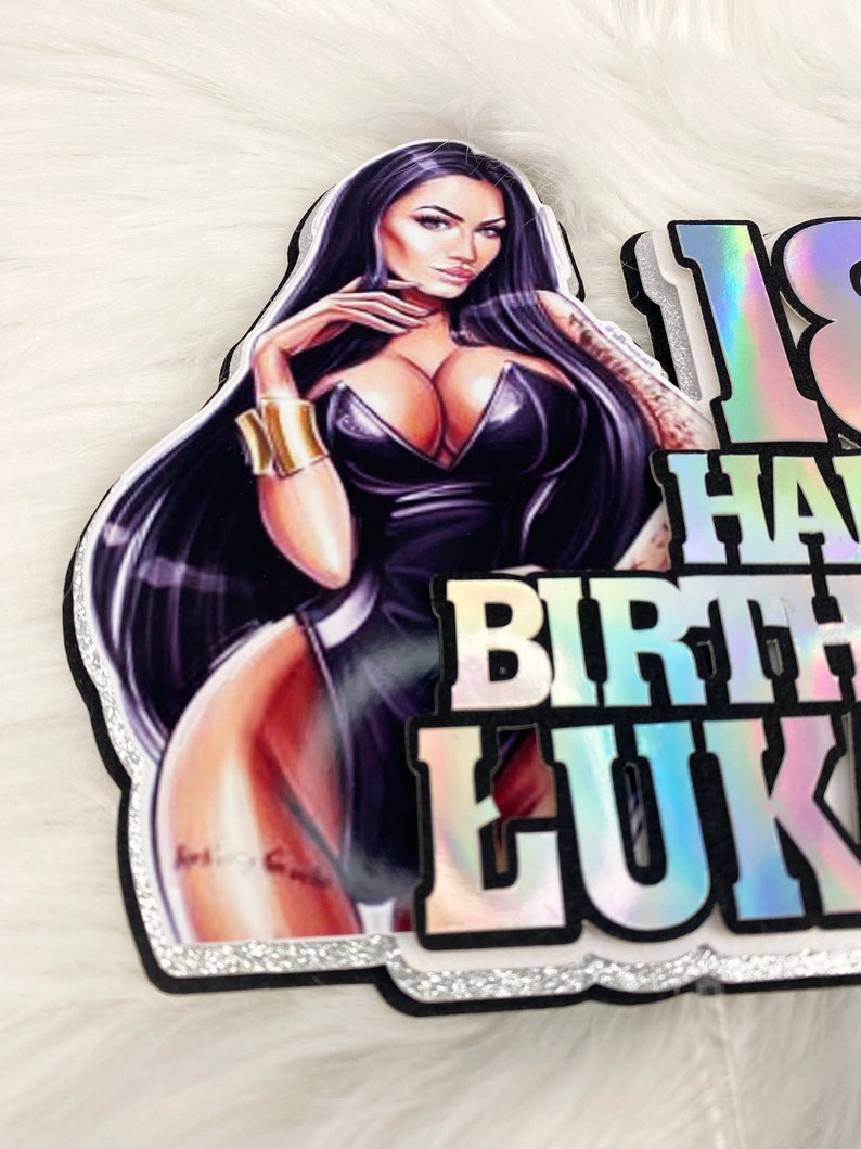 Lukas Lettering Cake Topper for Man Birthday, Sexy Gift, Erotic Cake Decoration, Cake ...