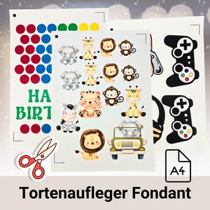 Tortenaufleger Fondant Geburtstag Zuckerbild Tortendekoration Torten Topper
