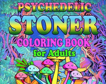 NOG SLECHTS 1 OP VOORRAAD! Psychedelische Stoner kleurboek voor volwassenen, met 30 kleurpagina's, afdrukbare PDF-kleurplaten