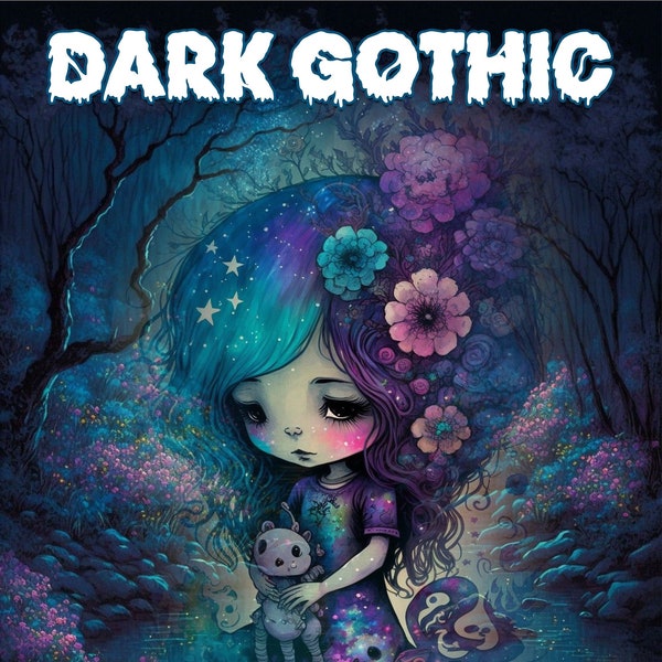ONLY 1 LEFT In Stock! Dark Gothic Coloring Book for Adults, Features 25 Coloring Pages, Printable PDF Coloring Pages