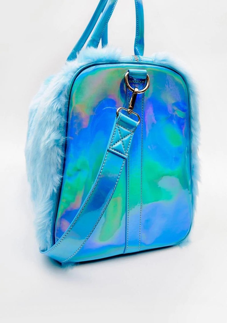 Sugar Thrillz Holographic Faux Fur Duffle Bag Y2K Rave Etsy