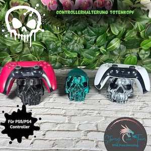 Support de manette tête de mort pour PS5/4 – Décoration de jeu unique, accessoires de jeu Playstation Probation, support cool, cadeau pour joueur ART-FR