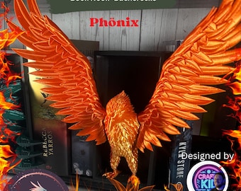 Rincón de libros Phoenix Booknook, decoración de dioramas, ratones de biblioteca, libros en miniatura Booktok, soporte para libros, atril, cubierta de libro del mundo mágico y mágico