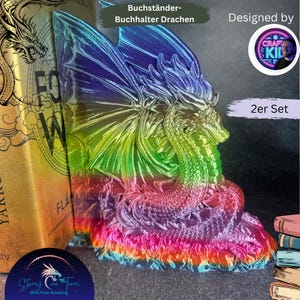 Dragon Statue Bookend Look Decoration Bookworms Booktok Miniature Books Book Holder Book Stand Dragon Set of 2 Fourthwing Fantasy Book Decoration