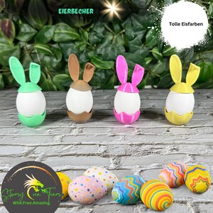 Egg cup bunny holder Easter egg breakfast egg Easter bunny rabbit ear decoration gift idea ART-EM