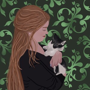 Digital Pet and Owner Portrait