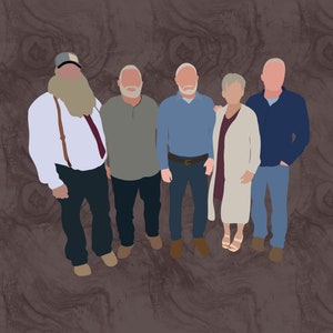 Minimalistisches Familienportrait