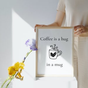 Coffee break, coffee love, coffee kitchen poster, coffee illustration, coffee poster, coffee mural