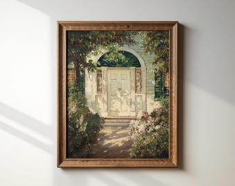 Nancy Meyers Aesthetic Print – Kennebunk Door by Abbott Fuller Graves, Grandmillennial Wall Art