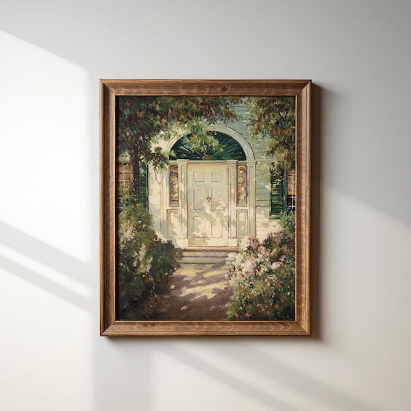 Nancy Meyers Aesthetic Print – Kennebunk Door by Abbott Fuller Graves, Grandmillennial Wall Art