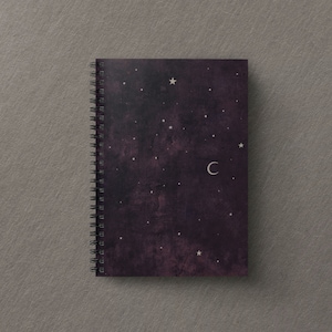 Celestial Notebook | Mystic Moon | Lined Or Blank Spiral Journal | Witchy Notebook | Witchy Diary | Moon Phases Journal | Celestial Journal