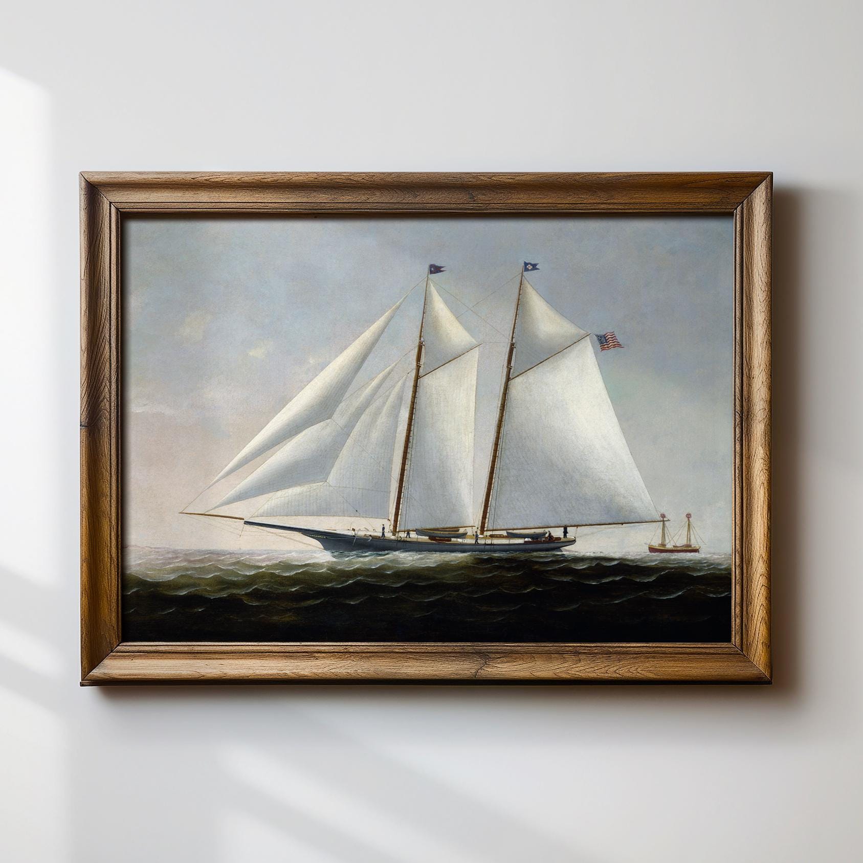 Coastal Grandmother Yacht Art, Nancy Meyers Inspired Digital Print for Coastal Decor, Old Money Prints Ideal Gift for Nautical Lovers