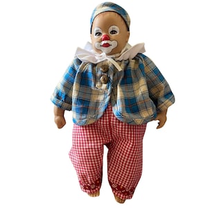 Swiss Design Heidi Ott Die Kleinen &quot;The Little Ones&quot; Vinyl Boy Doll &quot;Billy&quot;, hand-painted clown face, 8.5 inches, realistic, collectible