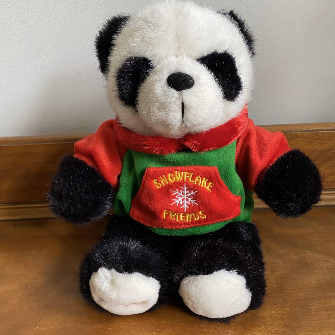 Dee Panda Vintage Dan Dee Snowflake Friends Panda Bear Stuffed Plush 2002 ...