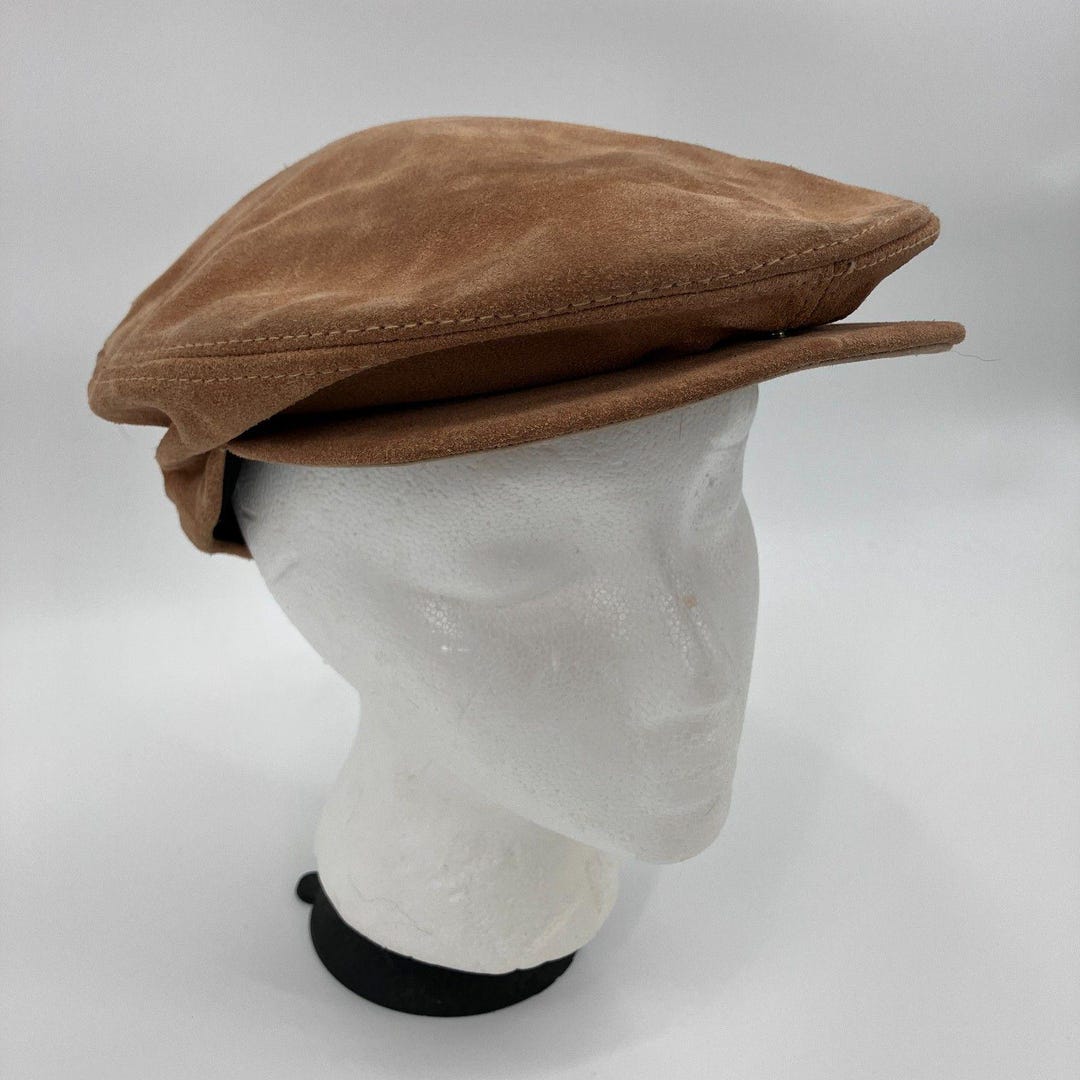 Vintage 70s Union Made USA Suede Leather Newsboy Cap Hat Vintage | Accessories | Vintage 7s Union Made Usa Suede  main image 2