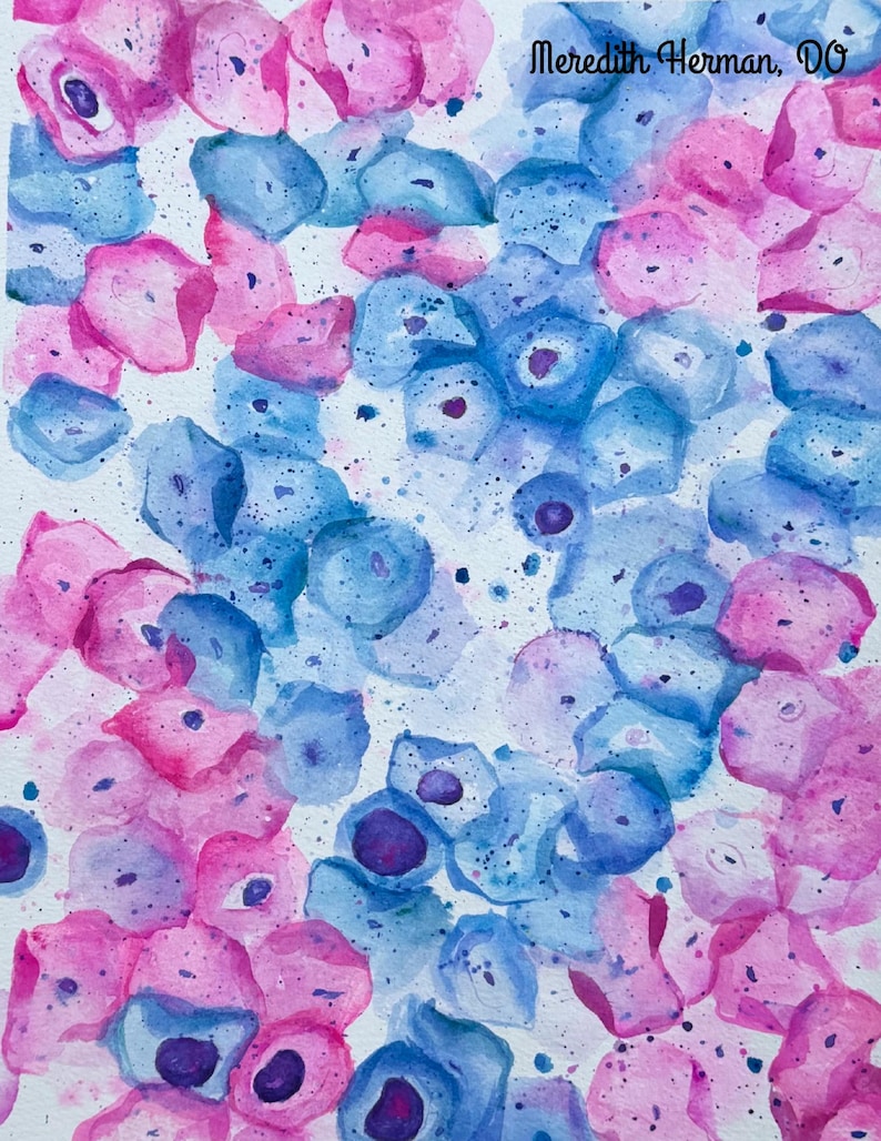 Individuelle Aquarellmalerei zum Thema Pathologie | Personalisiertes Geschenk aus der Medizinkunst Bild 8