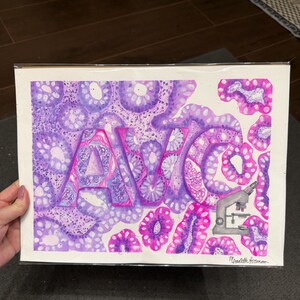 Individuelle Aquarellmalerei zum Thema Pathologie | Personalisiertes Geschenk aus der Medizinkunst Bild 9