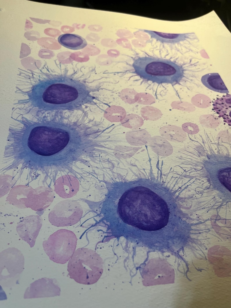 Individuelle Aquarellmalerei zum Thema Pathologie | Personalisiertes Geschenk aus der Medizinkunst Bild 11