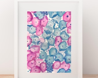 PAP smear cytology, Pathology art original painting, watercolor, 10x14&quot;