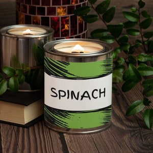 Popeye Spinach Can Candle, Nostalgic Home Decor, Perfect Gift for Popeye Fans, Multiple Scents Available