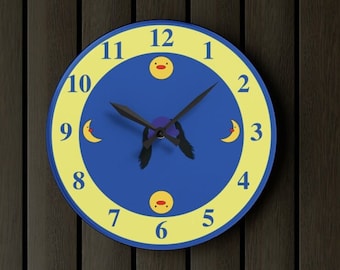 Big Comfy Couch Inspired Clock, Customizable Wooden Frame, Retro Home Decor, Perfect Nostalgic Gift for 90s Kids