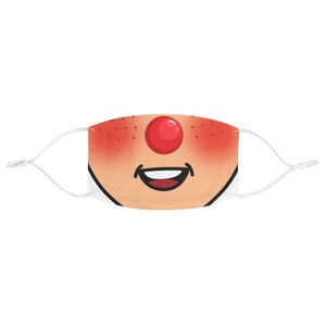Loonette Clown Face Mask, Comfortable Polyester Barrier, For Everyday Safety and Cosplay, Nostalgic Gift for 90s Kids