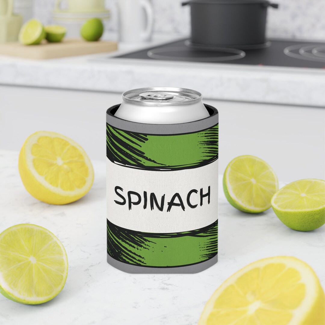 Vintage Spinach Can Inspired Can Cooler - Retro Popeye TV Show