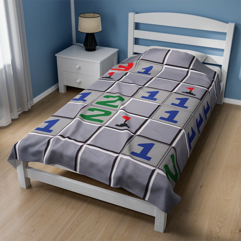 Minesweeper Blanket: Iconic 90s Computer Game Design, Ultra-soft & Warm ...