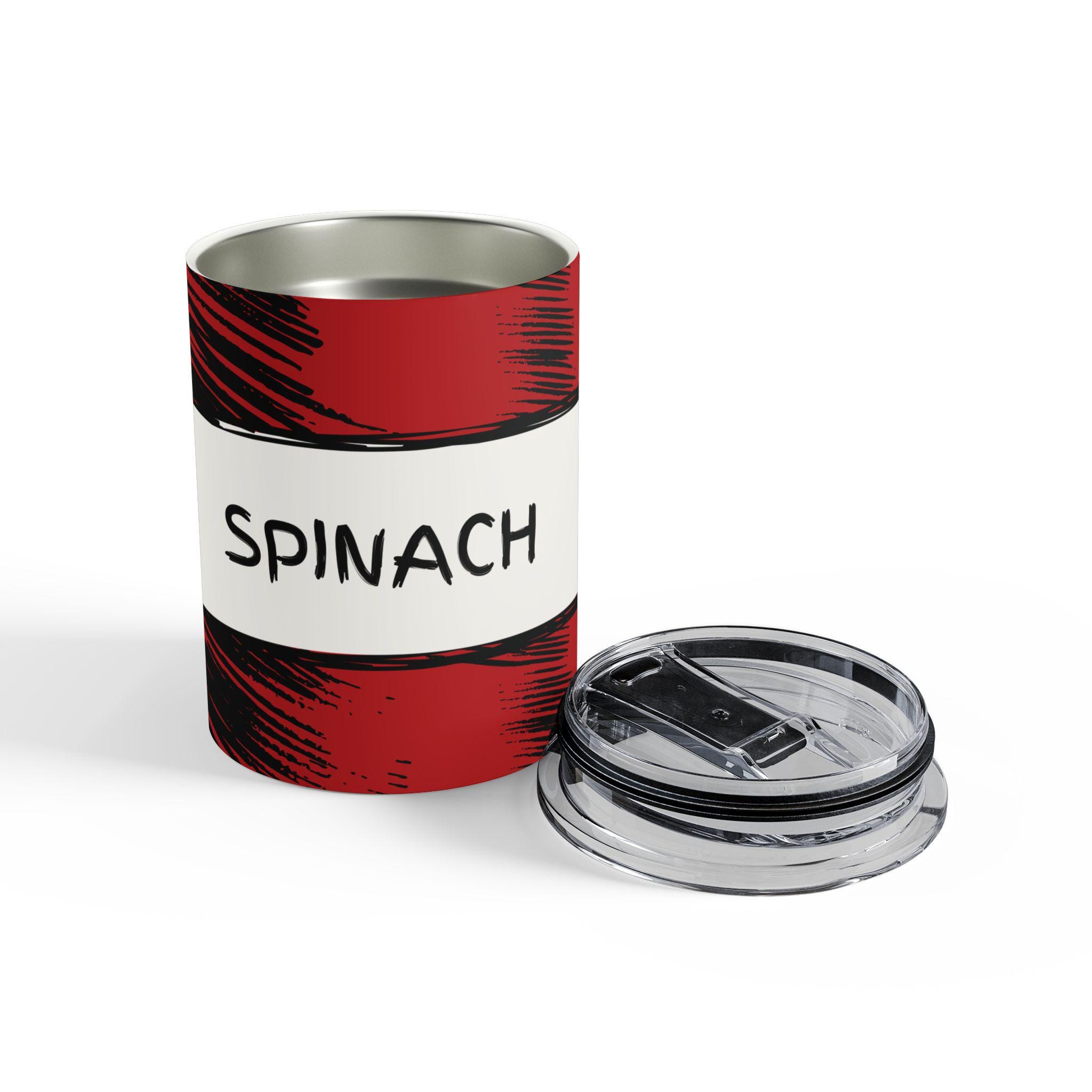 Popeye Fan Gift - Spinach Can Tumbler - Nostalgic Collectible