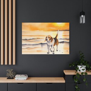 Beagle Watercolor Canvas Print