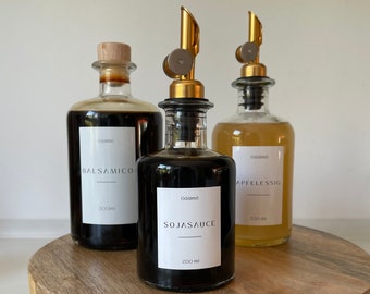 Ölflaschen im Set in verschiedenen Größen für Olivenöl, Essig, Balsamico, uvm.