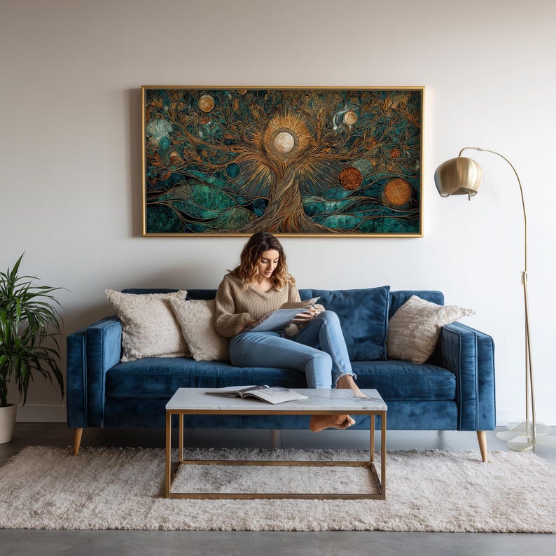 Celestial Tree of Life Large Print, Oversized Mystical Cosmic Wall Art ...