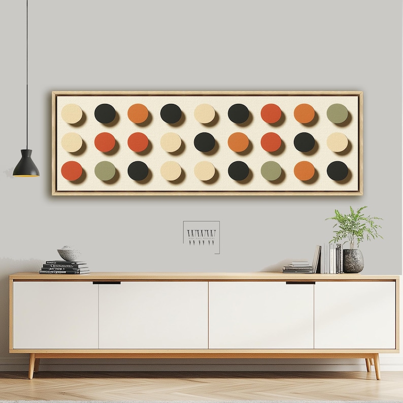 Bauhaus Style Circles Art Print: Panoramic Geometric Wall Decor - Etsy